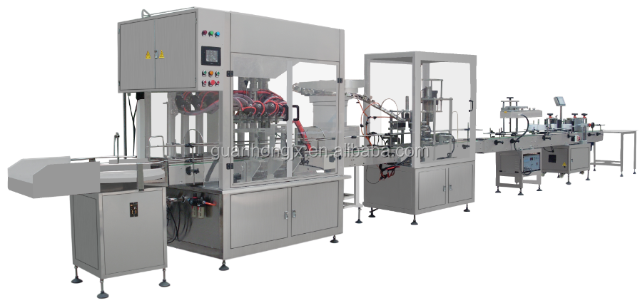 20-500ml Filling range shampoo production line with automatic filling capping labeling