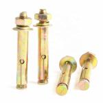 Brass Plated Screw Accessories High Carbon Steel Sleeve Anchor Bolts Metal