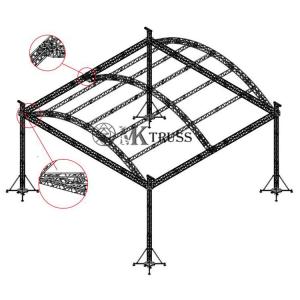 China Indoor and Outdoor Concert Stage Truss Fit 400 in Silver or Black with OEM Service factory