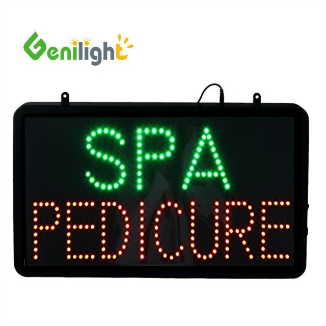 Genilight Touch Screen Type Indoor 22*13inch DC12v Led Light Open Sign for Nails Spa