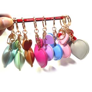 China ODM Personalised Brass Plating Heart Leather Keychain Handbag Charms factory
