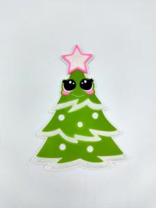 China Decoration Business Logo Stickers For Packaging Christmas Tree Pvc Material factory