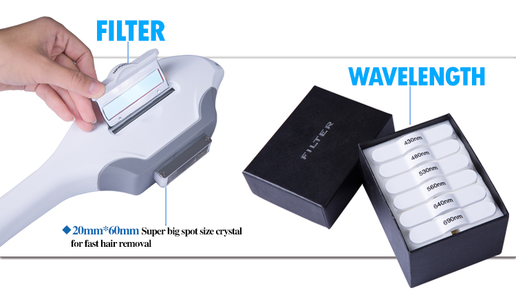 MJ602 OPT SHR IPL Machine 12mm*30mm Light Spot of E-light 4s Discharge Interval