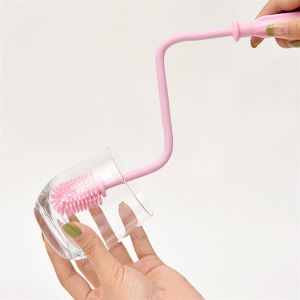 China Bpa Free Multipurpose Silicone Dish Brush With Handle on sale