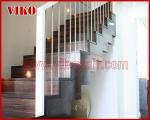 Wrought Iron Staircase VK70S Wrought Iron Handrail Tread Beech ,Railing tempered