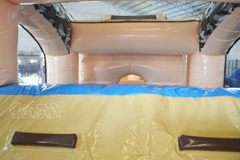 18M Camouflage Inflatable Obstacle Course Bounce House