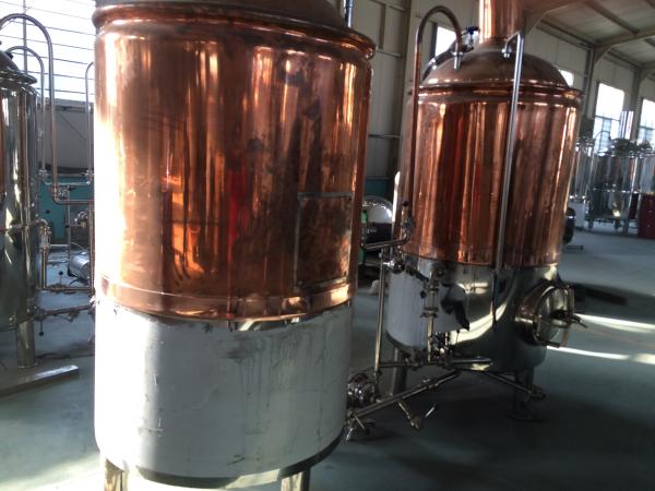 500L beer manufacturing equipment with red copper brewhouse