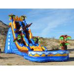 Adult Kids Inflatable Water Slip And Slide Commercial Dual Lane Inflatable