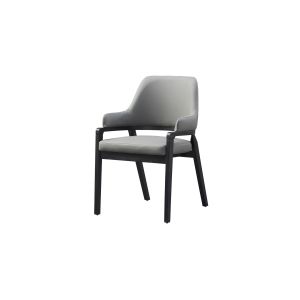 China Streamlined Minimalist Solid Wood Dining Chairs With Arms on sale