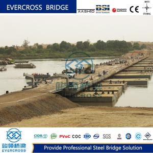 China Emergency Floating Pontoon Bridge Anti Corrosion Coatings Steel Walking Bridge factory