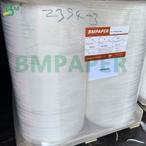 China Custom Logo Printed Biodegradable 28gsm White Food-Grade Straw Wrap Paper For Individual Drinking Straw Packaging on sale