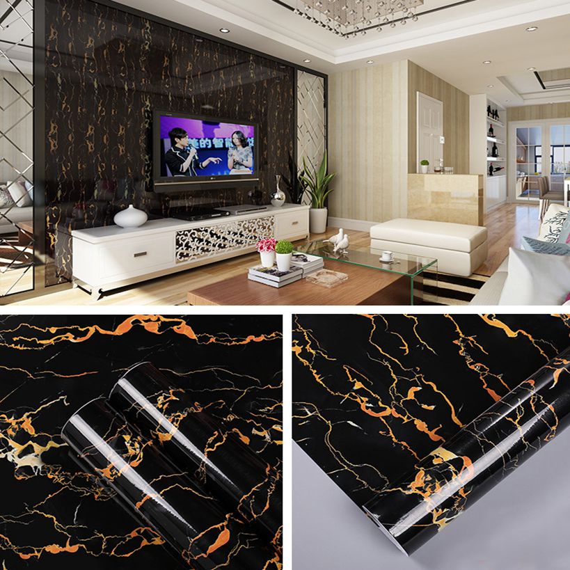 Add a Touch of Sophistication with High Gloss Marble Design Removable Adhesive Contact Paper