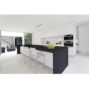 China 20mm High Gloss Island Kitchen Cabinets Units With Island Grey Carcase on sale