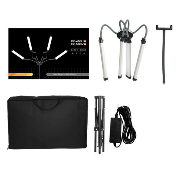 Whole Set 8000lm 4 Arms Led Fill Light Flexible Hair Salon Makeup Lighting With