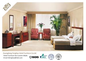 China Mahogany Finished Double - Bed Bedroom Furniture Set Modern Corner Table With Sofa factory