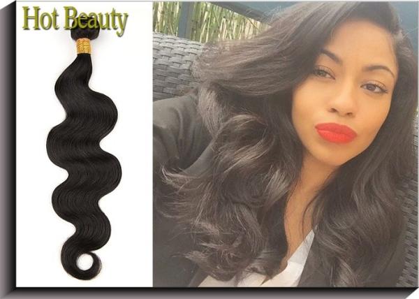 Natural Black Grade 6A Virgin Hair Extensions Body Wave 10 inch -30 inch True to