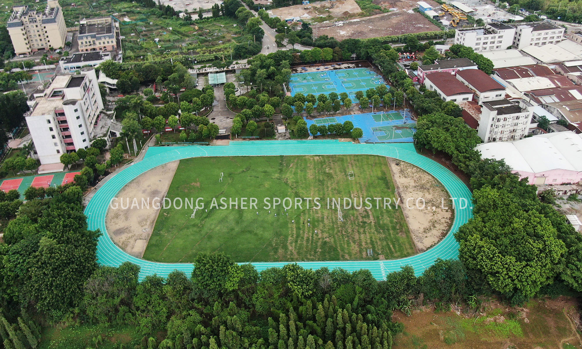 High Flexible Rubber Sandwich System Running Track Non Slip Recycled Floor Type