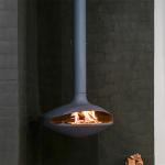 Heavy Duty Mid Century Wood Burning Fireplace Carbon Iron Modern Style