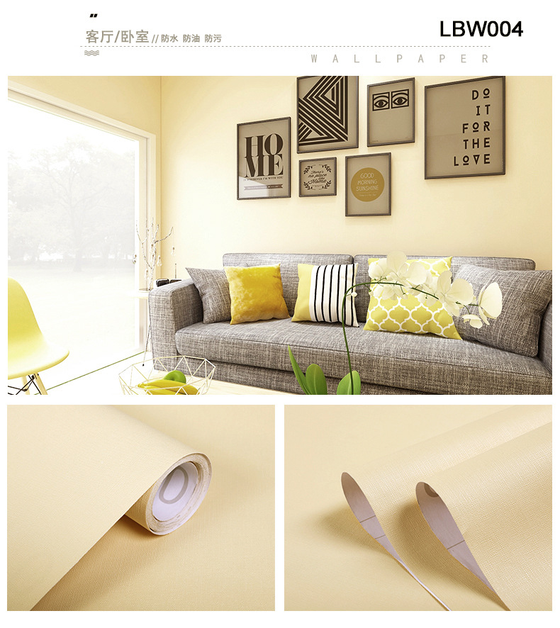 0.16-0.18mm Thickness Modern Pink PVC Vinyl Wallpaper Self-Adhesive Embossed Wall Film for Home Decor Hotel Renovation