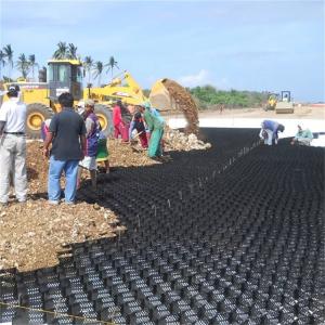 China 1000-1420N / 10CM Peel Strength HDPE Geocells For Gravel Driveways factory