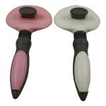 Dematting Flea Pet Comb Brush Self Cleaning One Button Hair Grooming Safe Oval