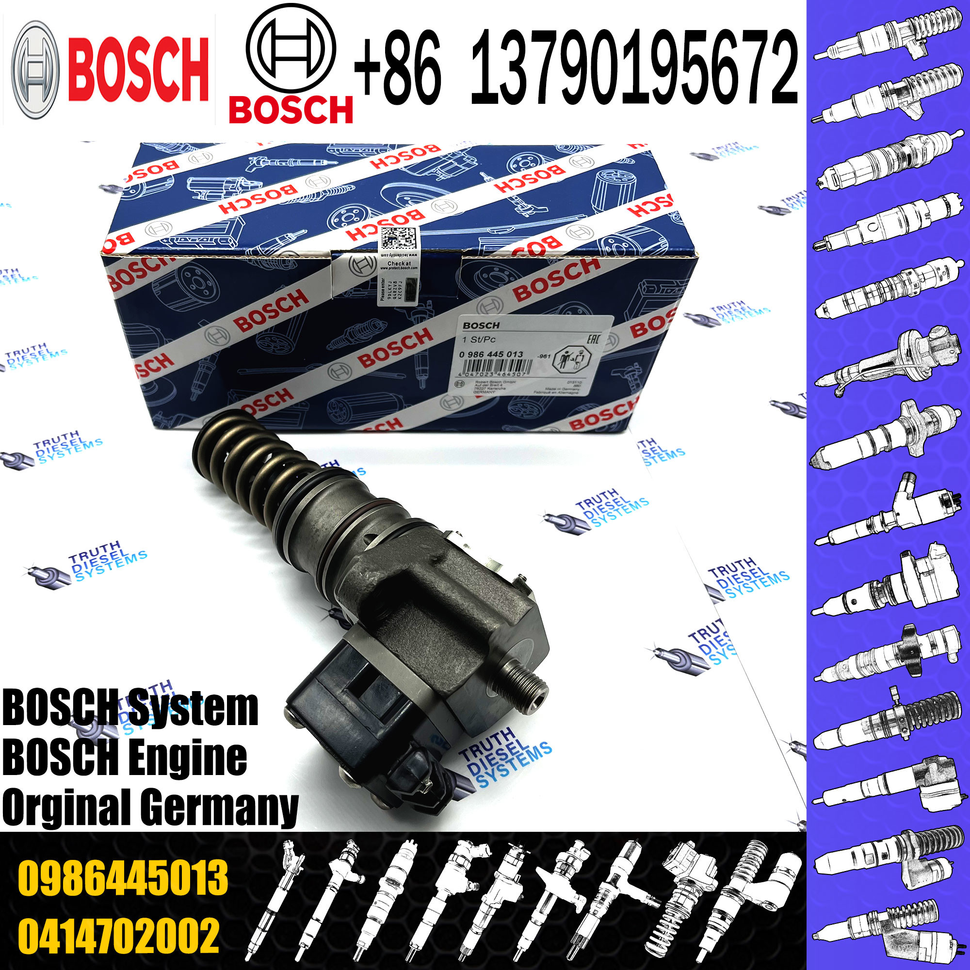 High Demand 0414755018 Engine Diesel Fuel Injector Nozzle Assy Unit Pump 0986445013 For Excavator Injector Tester