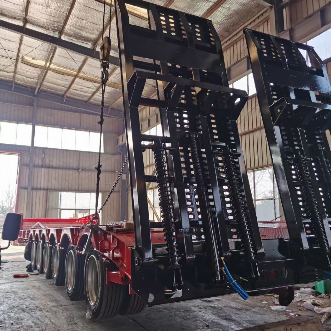 3 4 5 Axles Lowbed Loader Lowbody Low Bed Semi Truck Trailer for Africa