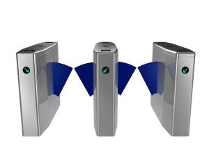 China Wire Drawing Optical Barrier Turnstiles factory