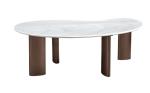 Living Room Round Modern Marble Top Stainless Steel Side Table
