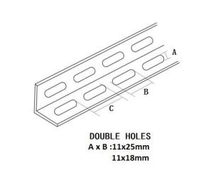 China 41x41 Electrical Galvanized Perforated Strut Angle Channel Rail factory