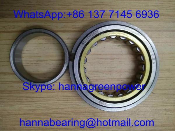 NU1007EM Brass Cage Cylindrical Roller Bearing , NU1007M Single Row Roller