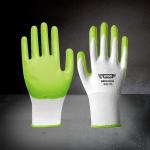 Wear Resistant VIDO 10.5inch Nitrile Gloves，The knitting part is made of refined