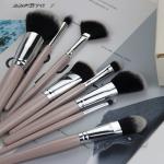Elegant Cosmetic Brush Set Flawless Look Light Pink Color Handle