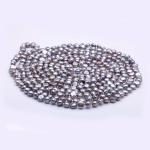 Gray 7-8mm Freshwater Cultured Potato Shape Pearls Necklace 100 inches