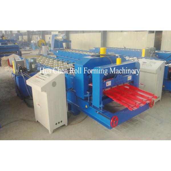 Hydraulic Cr12 Cutting Blades Roofing Step Tile Roll Forming Machine With PLC Control