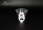 Branded Clear PET Disposable Plastic Drinking Cups For Fresh Juice