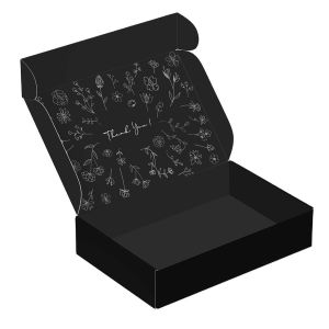 Custom Logo Matte Black Corrugated Mailer Box for Custom Size Accepted Shipping