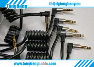 China 90 Degree Angle DC Jack Connector Spiral Power Cord factory