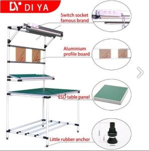 China DY33 Industrial Assembly Workbench Table With Lean Tube / Aluminium Profile factory