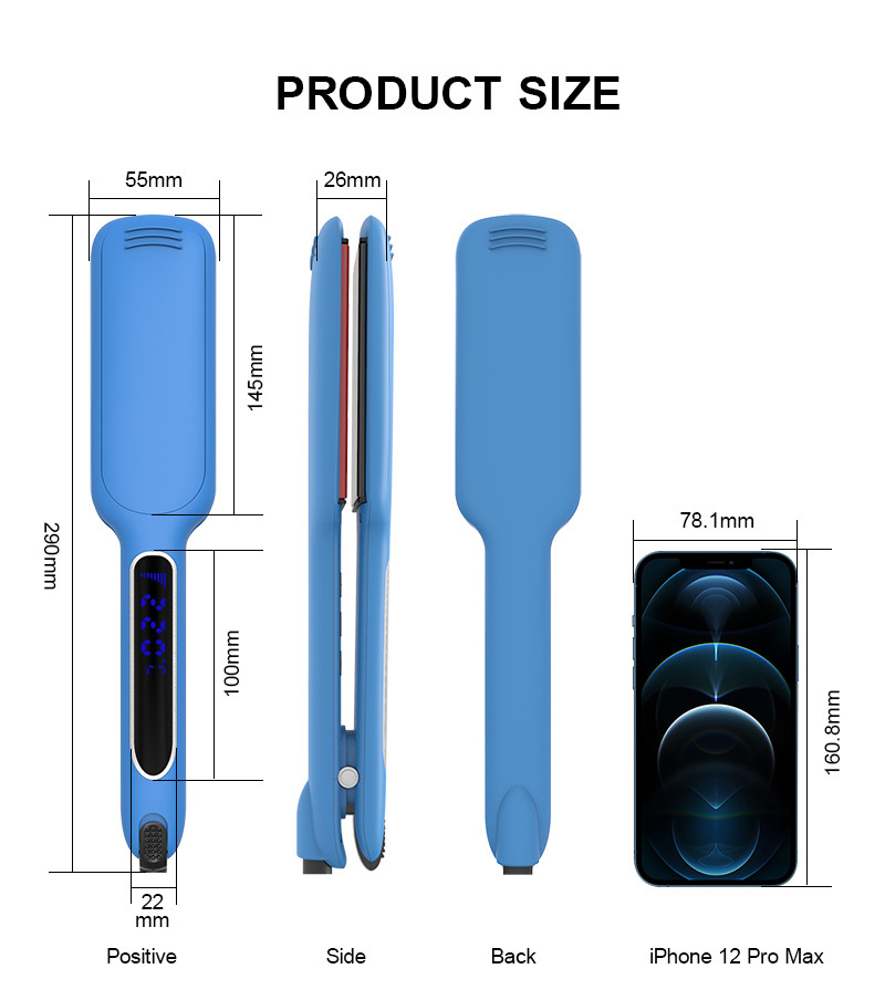 Ultrasonic Infrared Cold Flat Iron 48.8x110mm 360 Degree Free Swivel