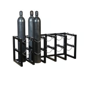 China 10 Tank Gas Cylinder Storage Rack 5 Wide By 2 Deep Metal Fab Products factory