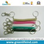 Colored Plastic Key Ring Badge Coiled Bungee Cord Expanding Chain