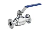 Two Pieces Clamped Stainless Steel Ball Valve , Manual Stainless Steel Valves