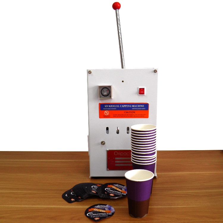 customised food resterant small sealing machine cheap sealing machine 1out 1 cap for sealing lid