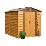 8x9Ft 12x11Ft Outdoor Metal Storage Shed Wooden / Brown color
