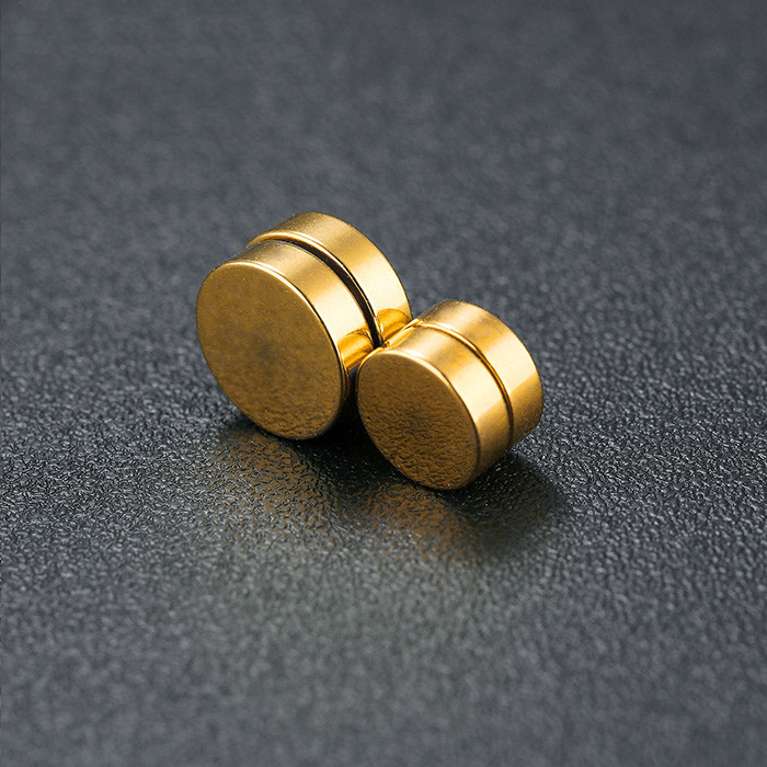 Newest Fashion Jewelry Men Stainless Steel Magnetic No Hole Earring