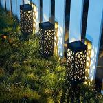 31.4 Inch Garden Lights Corten Steel Outdoor Lights SGS Garden Metal Ornaments