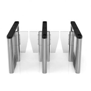 China Tempered Glass Speed Barrier Turnstile Gate Infrared Anti Pinch factory