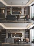 Modern Stainless Steel Cabinets Quartz Facet Home Kitchen Cabinet Custom
