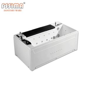 China Acrylic Air Massage Bathtubs Luxury With Led Light Colorful 1.8m factory